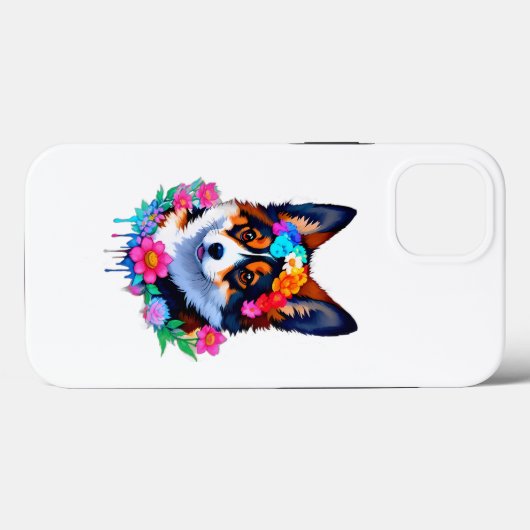 Leuke Sweet Corgi Puppy iPhone / iPad hoesje (Achterkant (horizontaal))