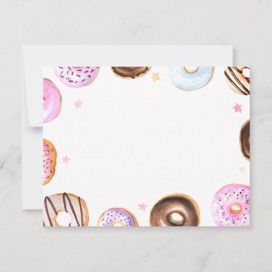 Leuke Sweet Donuts Een notitie van Script Note Kaa Notitiekaartje (Achterkant)