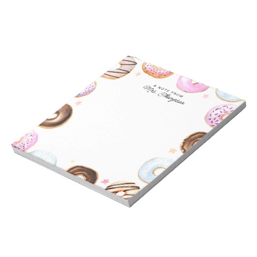 Leuke Sweet Donuts Een notitie van Script Notitieb Notitieblok (Linkerzijde)