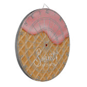 Leuke Sweet Victory Ice Cream Cone Sprinkles Roze Dartbord (Voorkant Links)