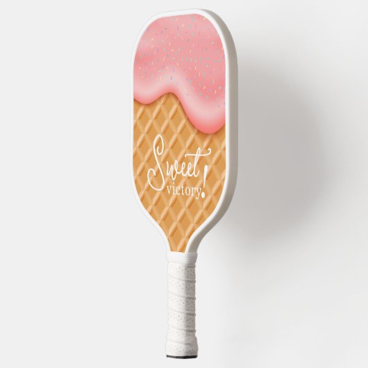 Leuke Sweet Victory Sprinkles Ice Cream Cone Pink Pickleball Paddle (Links)