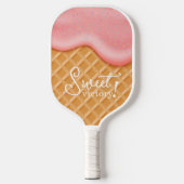 Leuke Sweet Victory Sprinkles Ice Cream Cone Pink Pickleball Paddle (Voorkant)