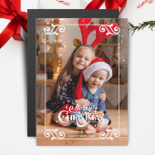 Leuke Swirly Christmas Border Vrolijke Kerstfoto