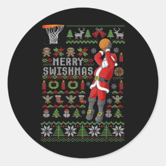 Leuke Swishmas Verschrikkelijke Kersttrui Sketll K Ronde Sticker