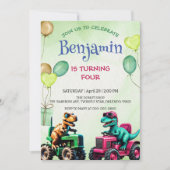 Leuke T rex dinosaurus tractor vrachtwagen ballon  (Voorkant)