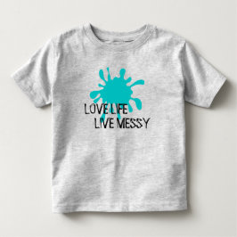Leuke T-shirt met 'Leef het Leven, Leef Rommelig'