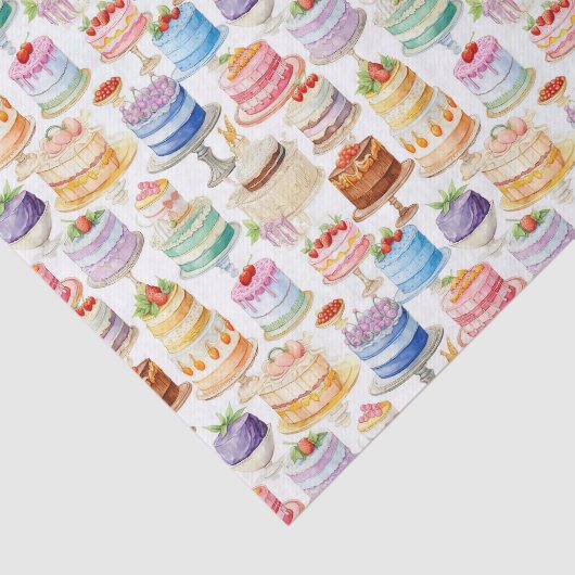 Leuke taart partij betegeld patroon tissuepapier (Detail)