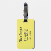 Leuke Tabby Cat gepersonaliseerd Bagagelabel (Achterkant verticaal)