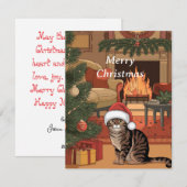 Leuke  Tabby Cat kerstkaart (Voorkant / Achterkant)