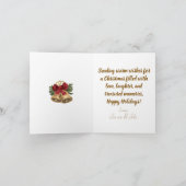 Leuke Tabby Cat kerstkaart Feestdagen Kaart (Binnen)