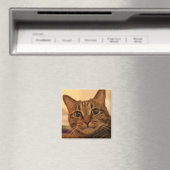 Leuke tabby kat koelkast magneet (Insitu (Vaatwasser))