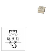 Leuke Tabby Kat Peeking Aangepaste Naam 1x1 Rubberstempel (Gestempeld)