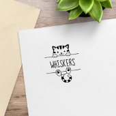 Leuke Tabby Kat Peeking Aangepaste Naam 1x1 Rubberstempel