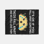 Leuke Taco Meme Tacos Herfst uit elkaar en we houd Fleece Deken (Voorkant (Horizontaal))