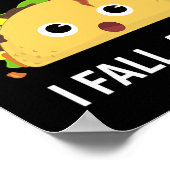 Leuke taco zo nu en dan Herfst ik uit elkaar Poster (Hoek)