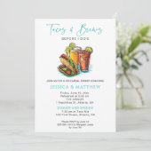 Leuke taco's en brouwsels voor het repetitiediner  kaart (Staand voorkant)