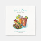 Leuke taco's en brouwsels voor het repetitiediner servet (Voorkant)