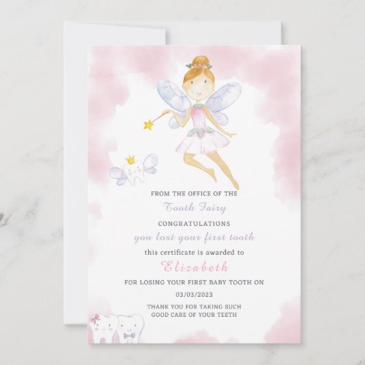Leuke Tand Fairy Letter Kaart (Voorkant)
