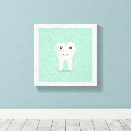 Leuke Tandarts Muur Kunst Tandarts Tandartsen Kuns Canvas Afdruk (Insitu (Houten vloer))