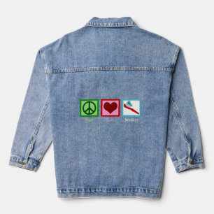 Leuke Tandarts Vrede Liefde Tandheelkunde Denim Jacket