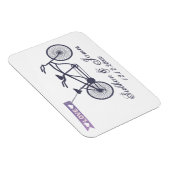 Leuke tandem fiets en liefde banner bruiloft magneet (Rechterzijde)