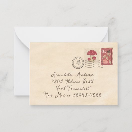 Leuke  Tandenfee Letter Eerste Tand Notitiekaartje (Achterkant)