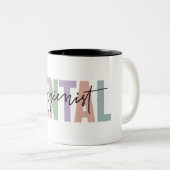 Leuke Tandheelkundige Hygiënist Tweekleurige Koffiemok (Voorkant rechts)