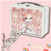 Leuke Tap Dancing Tabby Cat Custom Monogram