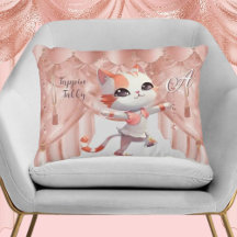 Leuke Tap Dancing Tabby Cat Custom Monogram