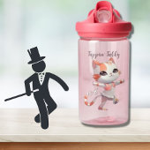 Leuke Tap Dancing Tabby Cat Custom Monogram Waterfles