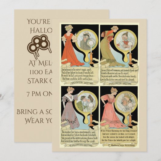 Leuke Tarot Kaart Style Collage Halloween (Voorkant / Achterkant)