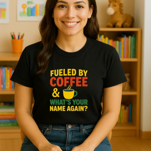 Leuke Teacher Coffee Shirt; Grappig Back-to-School T-shirt
