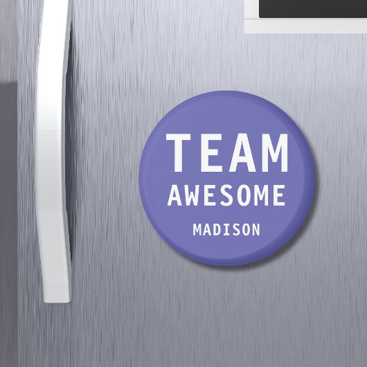 Leuke Team Geweldige Paarse Gepersonaliseerde Naam Magneet
