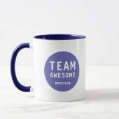 Leuke Team Geweldige Paarse Gepersonaliseerde Naam Mok (Links)