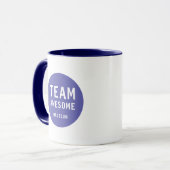 Leuke Team Geweldige Paarse Gepersonaliseerde Naam Mok (Voorkant links)