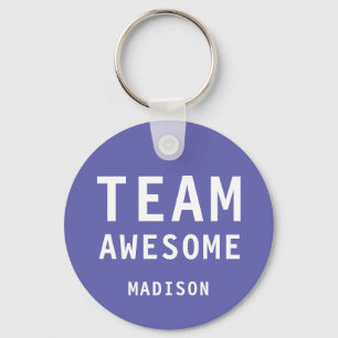 Leuke Team Geweldige Paarse Gepersonaliseerde Naam Sleutelhanger