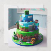 LEUKE TECHNO BLOKKEERT KINDERVERJAARDAGSTAART KAART (Voorkant)