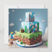 LEUKE TECHNO BLOKKEERT VIERKANTE KINDEREN VERJAARD KAART (Voorkant)