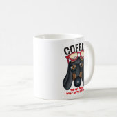 Leuke teckel en koffie koffiemok (Voorkant rechts)