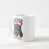Leuke teckel en koffie koffiemok (Voorkant links)