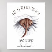 Leuke Teckel Wall Art Poster (Voorkant)