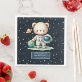 Leuke Teddy Astronaut Napkins Boy Verjaardag Custo Servet (Insitu)