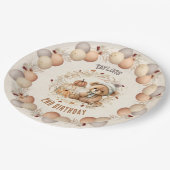 Leuke Teddy Bear Herfst Verjaardagspapier Borden Papieren Bordje (Gekanteld)