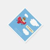 Leuke  Teddy Bear Pilot Baby shower Servet (Hoek)