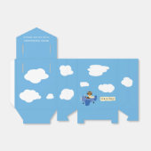 Leuke Teddy Bear Pilot Boy Baby shower Bedankdoosjes (Uitgevouwen)