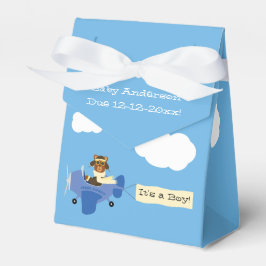 Leuke  Teddy Bear Pilot Boy Baby shower Bedankdoosjes