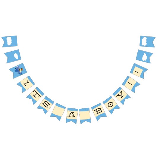 Leuke Teddy Bear Pilot Boy Baby shower Vlaggetjes (Alle)