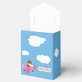 Leuke Teddy Bear Pilot Girl Baby shower Bedankdoosjes (Geopend)