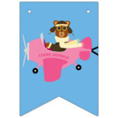 Leuke  Teddy Bear Pilot Girl Baby shower Vlaggetjes (Derde vlag)
