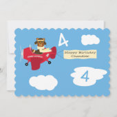 Leuke Teddy Bear Pilot Verjaardag Kaart (Voorkant)